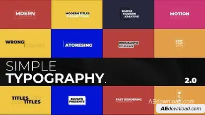 Videohive Typography Titles 2.0 | After Effects 43620024 Titles template preview