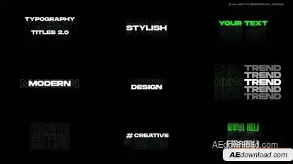 Videohive Typography Titles 2.0| After Effects Titles template preview