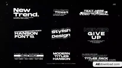 Typography Titles 3.0 | After Effects Titles template preview