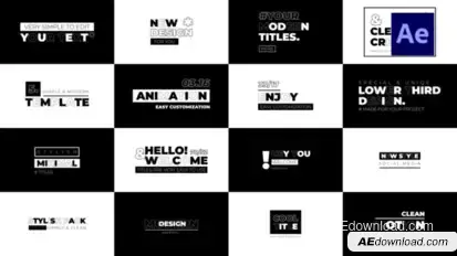 Typography Titles Titles template preview