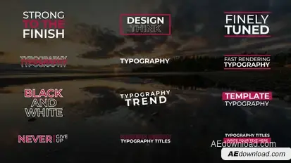 Typography Titles | AE Titles template preview