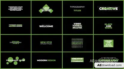 Typography Titles | AE Titles template preview