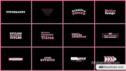 Typography Titles | AE Titles template preview