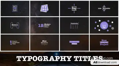 Typography Titles | AE Titles template preview