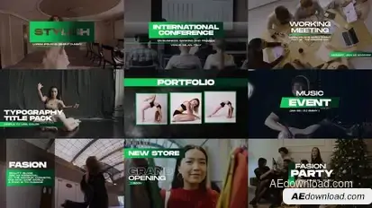 Typography Titles | AE Titles template preview