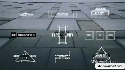 Typography Titles _AE Titles template preview
