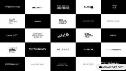 Typography Titles | AE Titles template preview