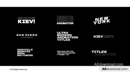 Typography Titles | AE Titles template preview