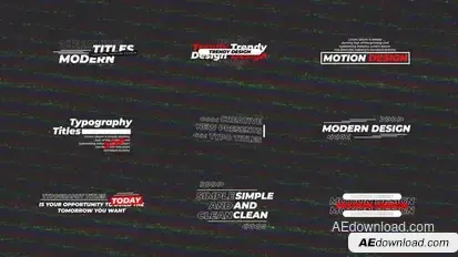 Typography Titles | AE Titles template preview