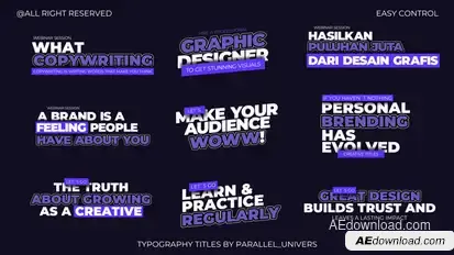 Typography Titles | AE Titles template preview