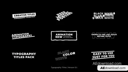 Typography Titles | AE Titles template preview