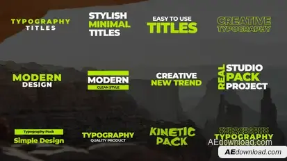 Typography Titles | After Effects Titles template preview