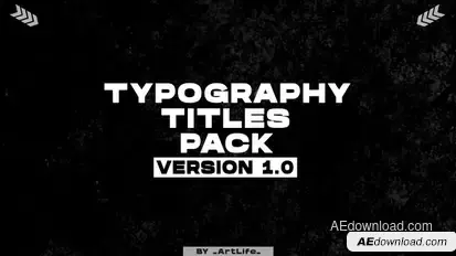 Typography Titles | After Effects Titles template preview