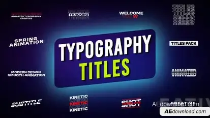 Typography Titles |  After Effects Titles template preview