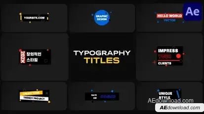Typography Titles for After Effects Titles template preview
