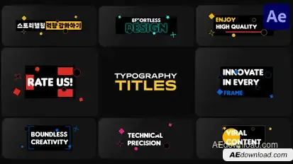 Typography Titles for After Effects Titles template preview