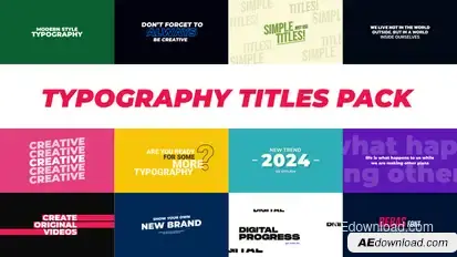 Typography Titles Pack / AE Titles template preview