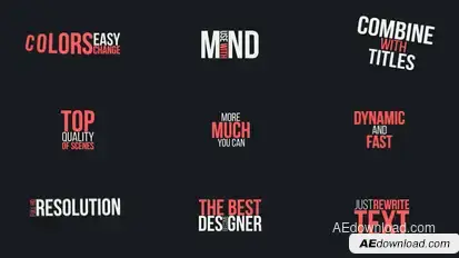 Typography Titles Pack Openers template preview