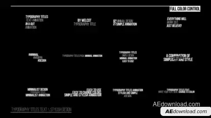Typography Titles Text | After Effects Titles template preview
