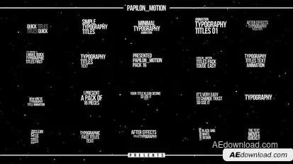 Typography Titles Text | After Effects Titles template preview