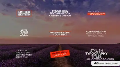 Typography Titles Text | After Effects Titles template preview