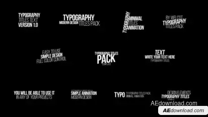 Typography Titles Text | After Effects Titles template preview