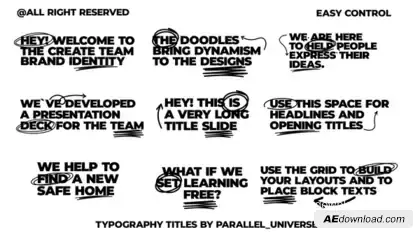 Typography Titles V2.0 | AE Titles template preview