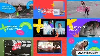 Typography YouTube Intro 3 in 1 Openers template preview