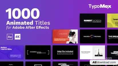 TypoMax - 1000 Animated Titles for After Effects Titles template preview