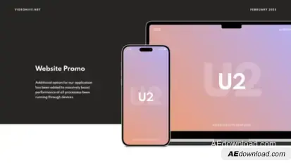 U2 - Website Promo Product Promo template preview