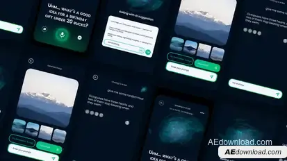 UI AI Mobile Elements template preview