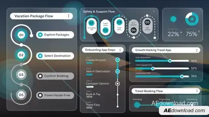 UI Glass Infographic Infographics template preview