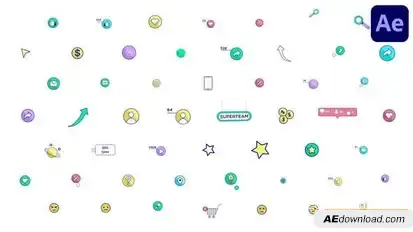 UI Icons Pack for After Effects Openers template preview
