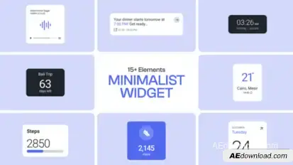 UI Minimal Widget Elements template preview