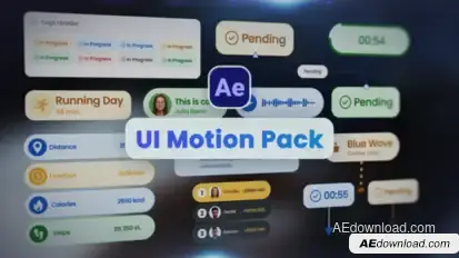 Videohive UI Motion Pack вЂ“ Tags, Timers, Stats, Map Pointers, Messages, Nodes and Data Overlays Logo Stings template preview