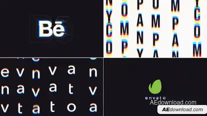Ultimate Glitch Logo Intro Logo Stings template preview