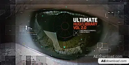 Ultimate HUD Library vol. 2/ Digital Transitions/ Dron Interface/ Sci-fi and Technology/ Line/ Point Elements template preview