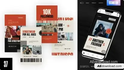 Under Instagram Stories Video Displays template preview