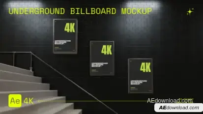 Underground Billboard Mockup Product Promo template preview