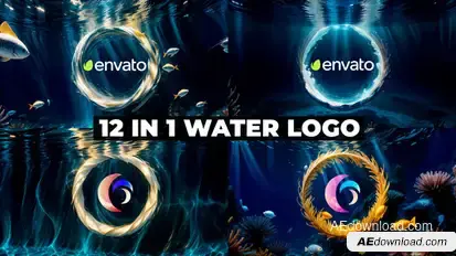 Underwater Abstract Logo Reveal Logo Stings template preview