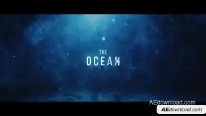 Underwater Cinematic Trailer Titles template preview