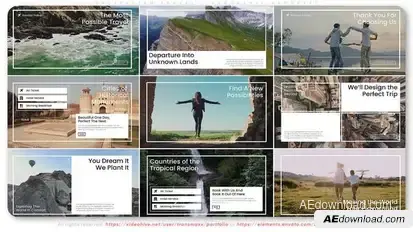 Unexpected Travel - Panoramic Demo Reel Video Displays template preview