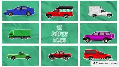 Unfold Cars Collection Elements template preview
