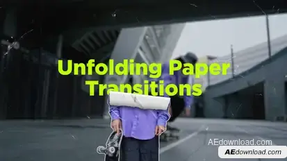 Unfolding Paper Transitions Elements template preview
