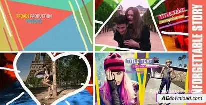 Videohive Unforgettable Story – Slideshow – After Effects Templates Video Displays template preview