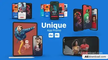 Unique App Promo Product Promo template preview
