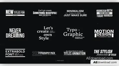Unique Text Titles | After Effects Titles template preview