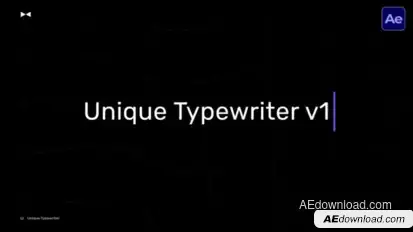 Unique Typewriter  AE Titles template preview