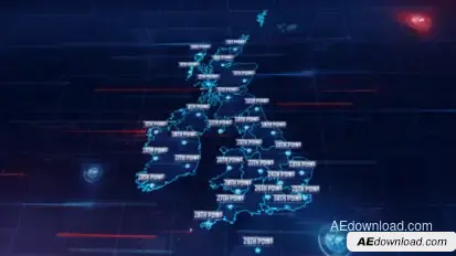 United Kingdom Map Elements template preview
