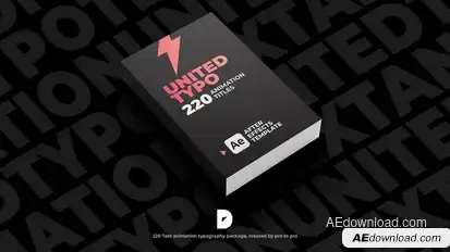 United Typo 220 Text Animation Titles template preview